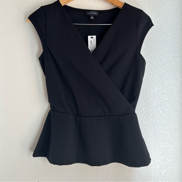 The Limited | Black Peplum Top - Picture 1 of 4